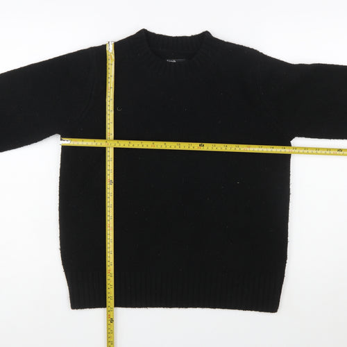 Friends Like These Womens Black Embroidered Wool Blend Jumper UK 10