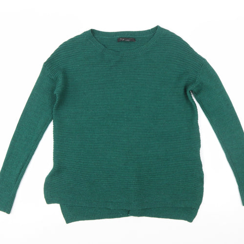 Tahari Women's Green Merino Wool Acrylic Button Back Cardigan Size M