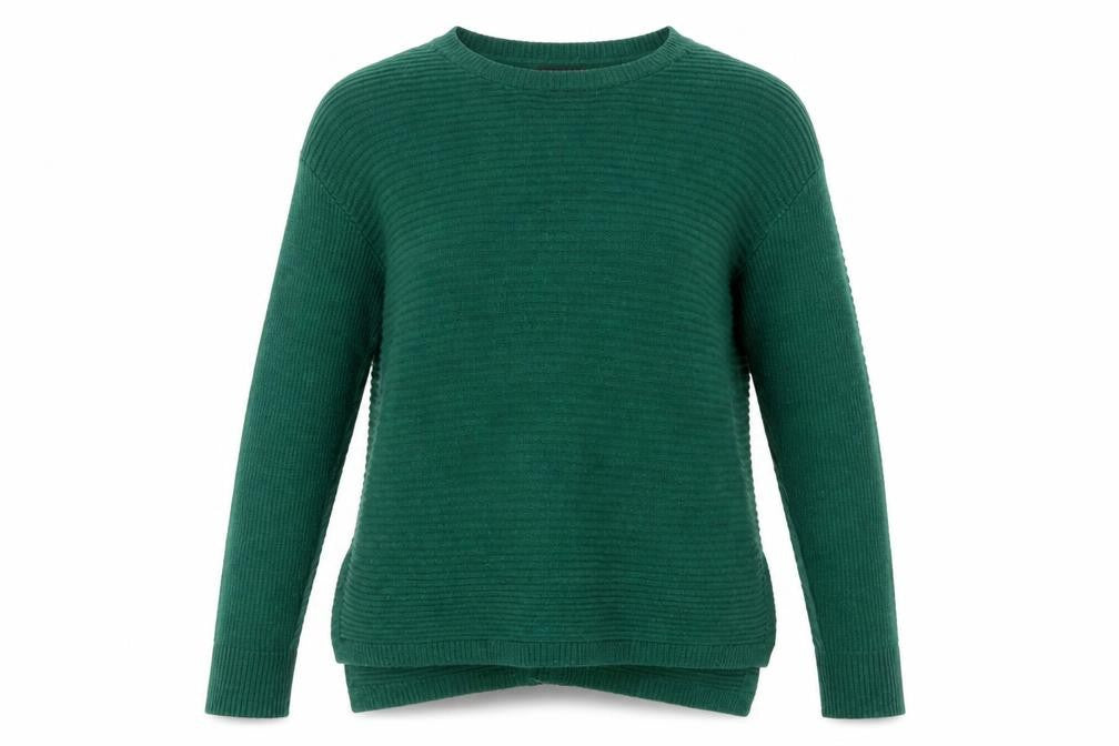 Tahari Women's Green Merino Wool Acrylic Button Back Cardigan Size M