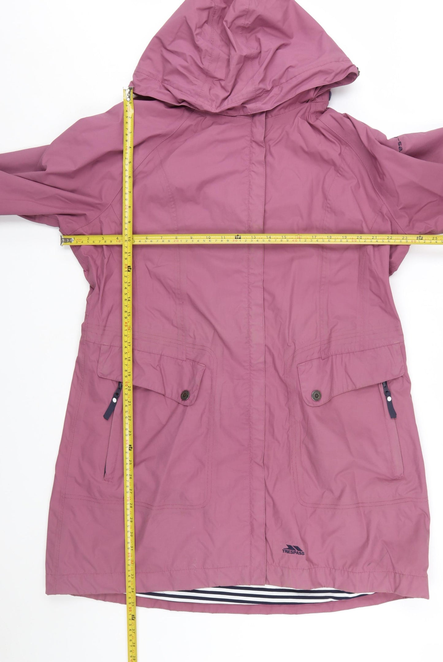 Trespass Women’s Purple Waterproof Hooded Rain Coat Size 18
