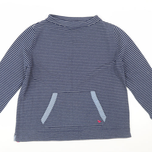 Country Rose Women Blue Striped Long Sleeve Tunic Top L