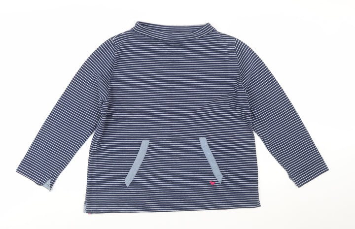 Country Rose Women Blue Striped Long Sleeve Tunic Top L