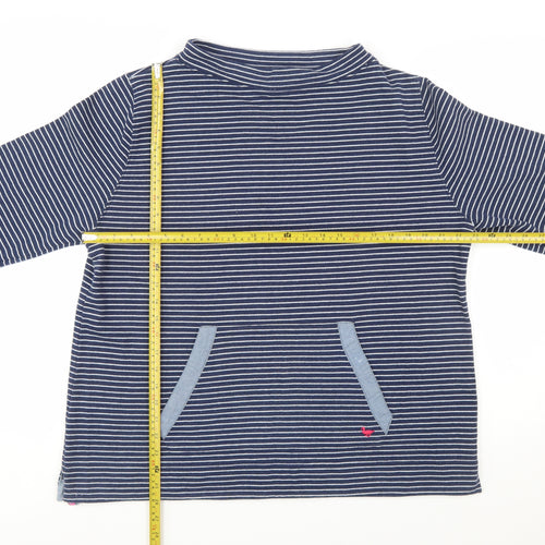 Country Rose Women Blue Striped Long Sleeve Tunic Top L