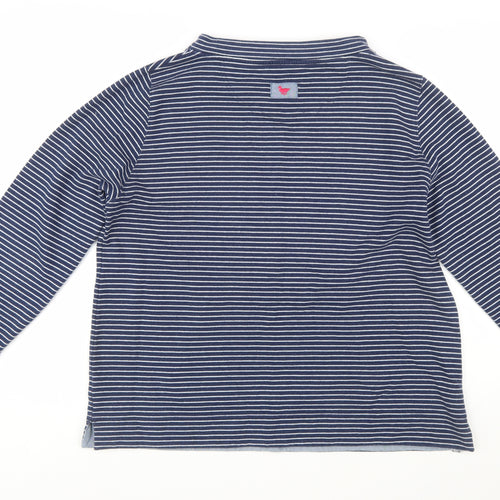 Country Rose Women Blue Striped Long Sleeve Tunic Top L