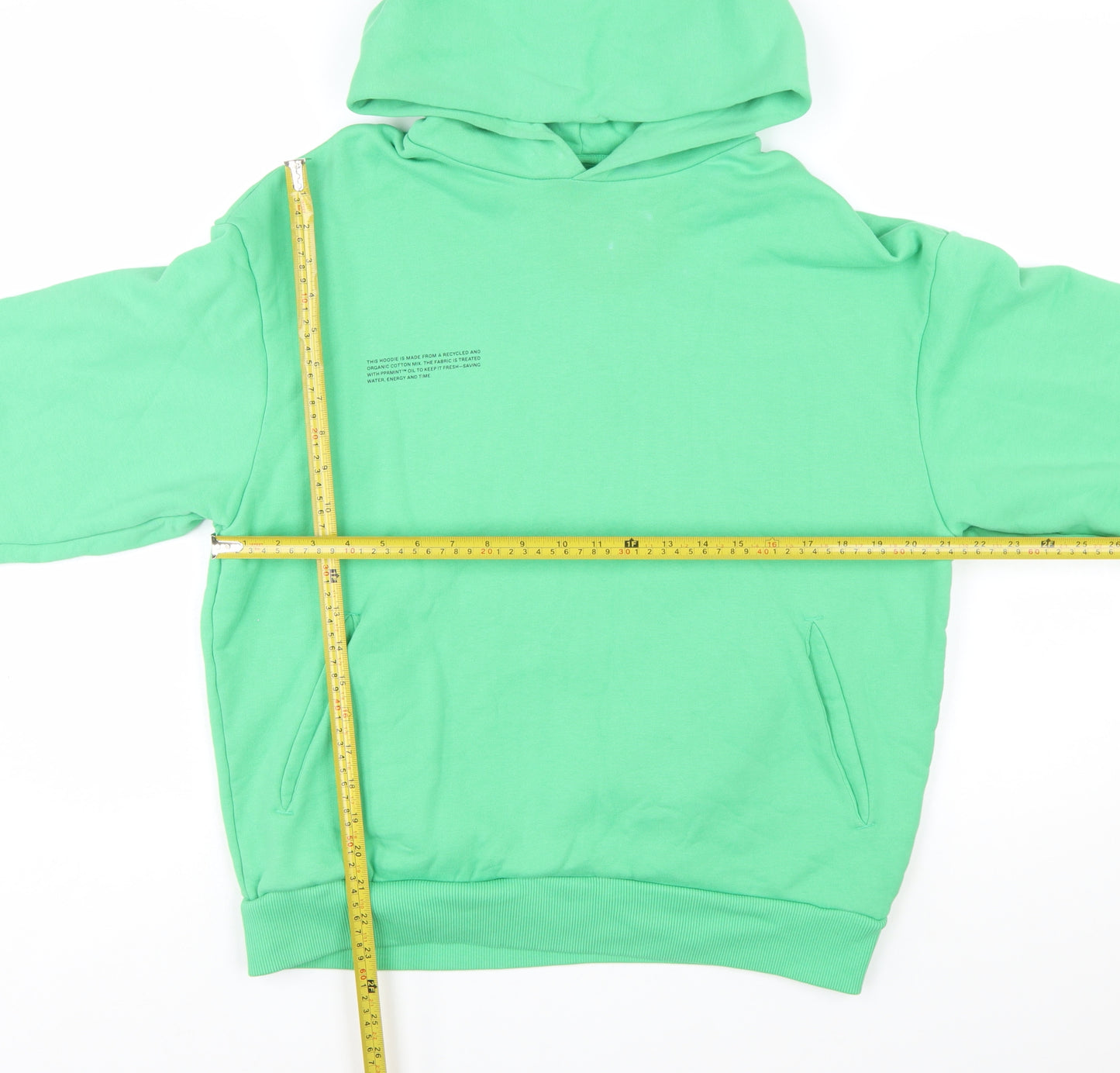 Pangaia Men’s Green XS Pullover Hoodie Organic Cotton Fleece