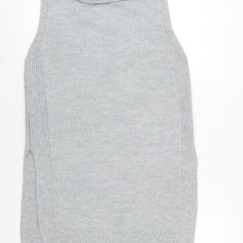 Next Women’s Grey Roll Neck Sleeveless Knit Jumper Vest Size 8