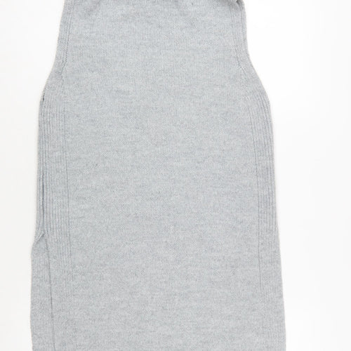 Next Women’s Grey Roll Neck Sleeveless Knit Jumper Vest Size 8