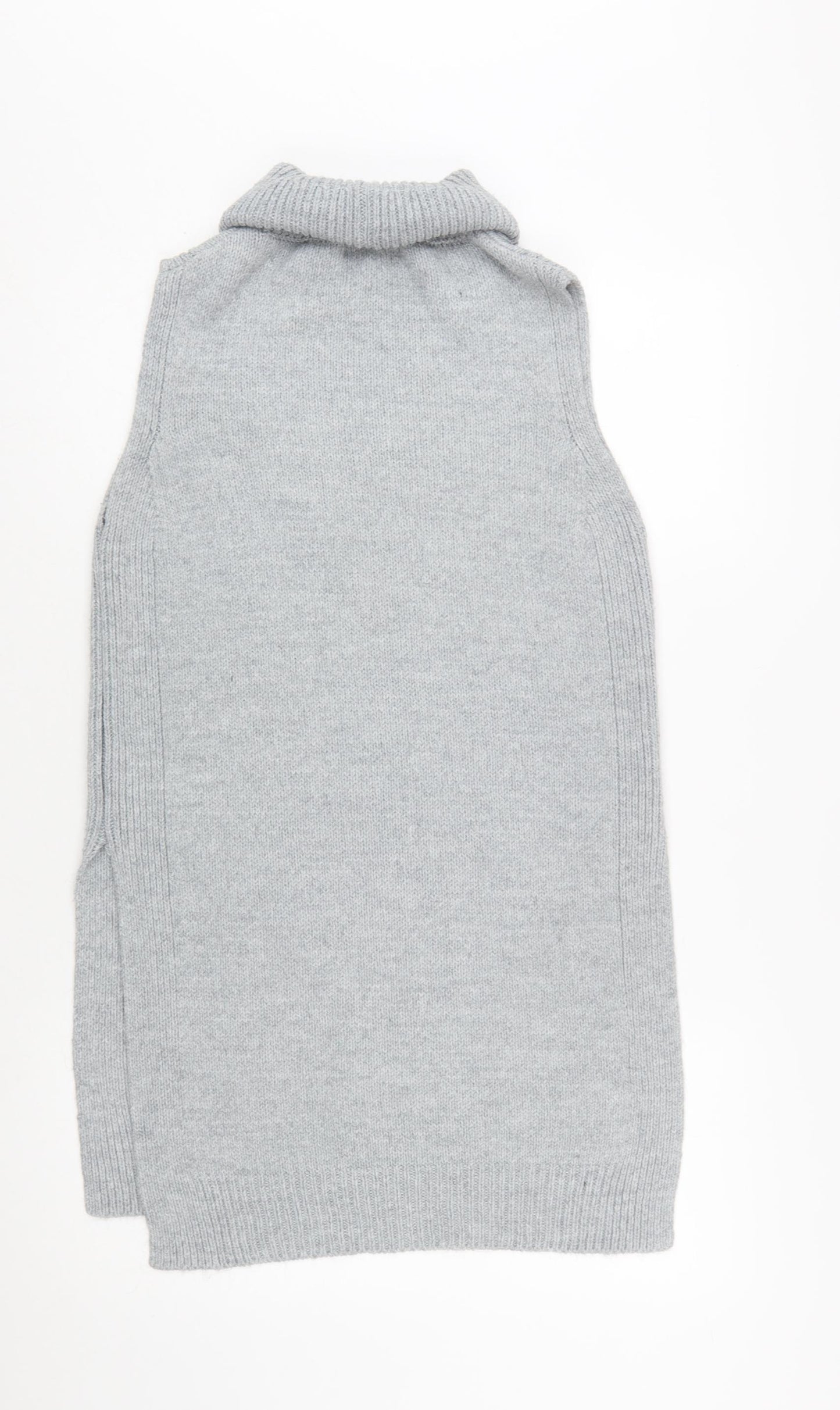 Next Women’s Grey Roll Neck Sleeveless Knit Jumper Vest Size 8