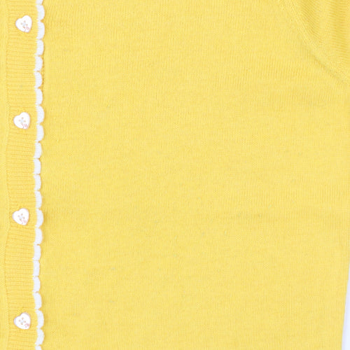 Joe Browns Women's Yellow Cardigan Size 8 Crew Neck Knit Jumper