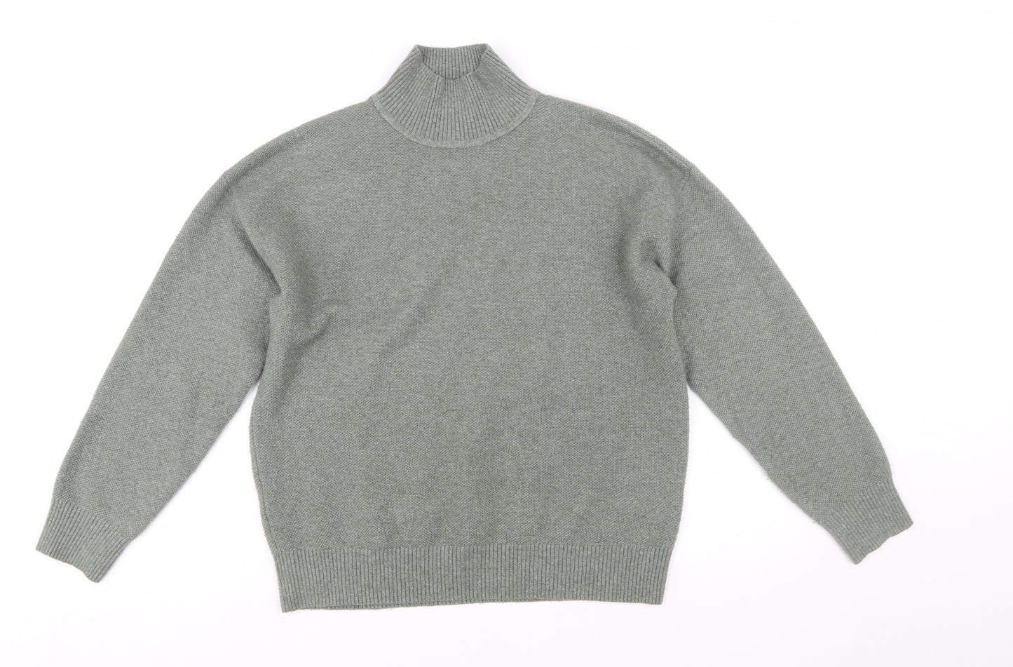 Marks and Spencer Women’s Grey Roll Neck Knit Jumper Size S