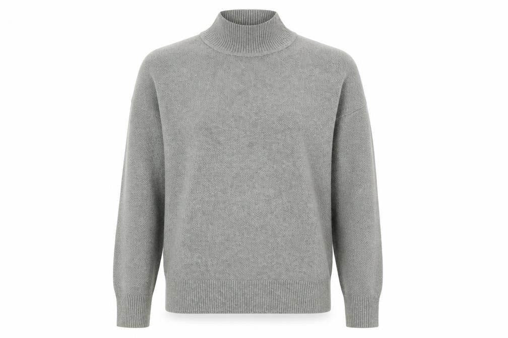 Front view of Marks & Spencer Women’s Grey Roll Neck Knit Jumper, size S