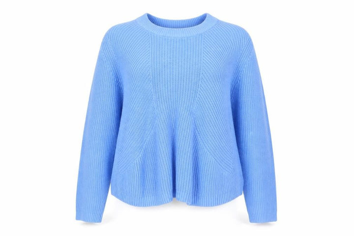 French Connection Women Blue Cotton Chunky Knit Pullover Jumper M