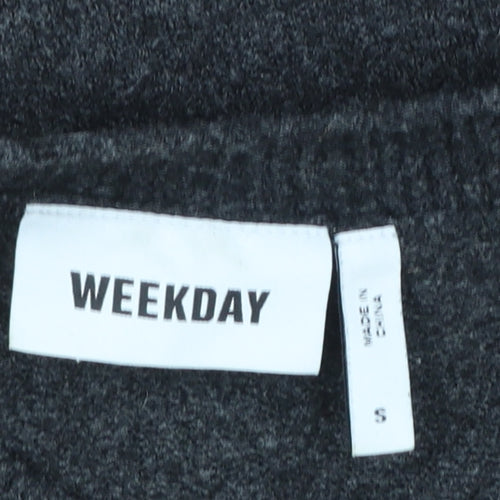 Weekday Womens Grey Wool Blend Crew Neck Pullover Jumper Size S