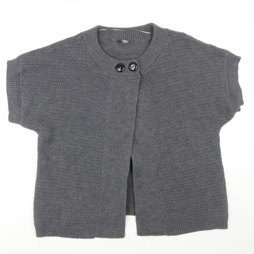 Evans Women’s Grey Short Sleeve Knit Cardigan Size 22