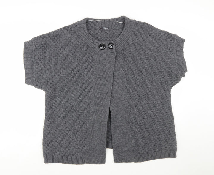 Evans Women’s Grey Short Sleeve Knit Cardigan Size 22