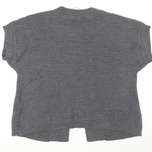 Evans Women’s Grey Short Sleeve Knit Cardigan Size 22