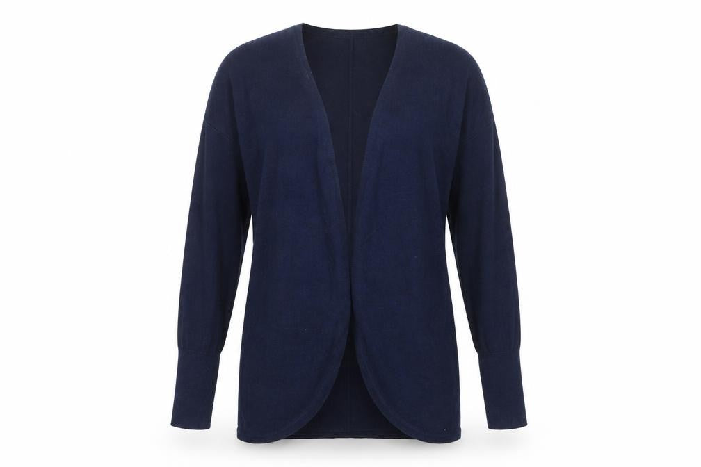 Front view of White Stuff Women’s Blue Long Sleeve Knit Cardigan, size S