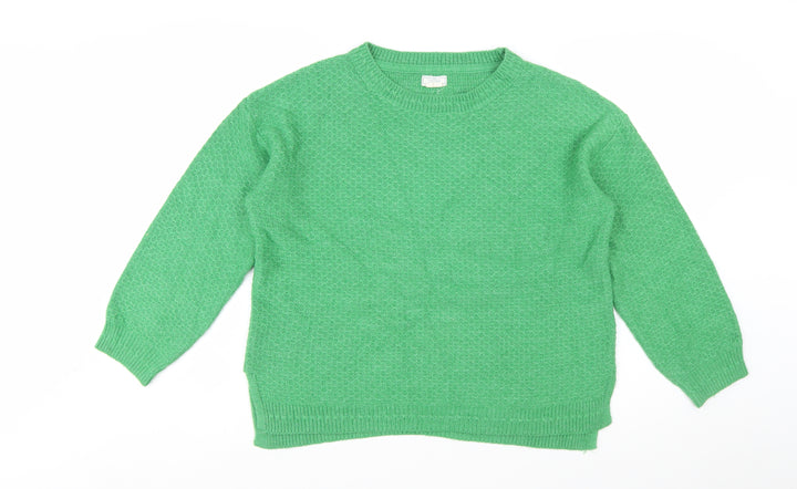 FatFace Women Green Crew Neck Knit Jumper Size 14