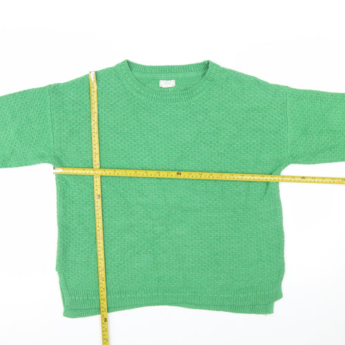 FatFace Women Green Crew Neck Knit Jumper Size 14