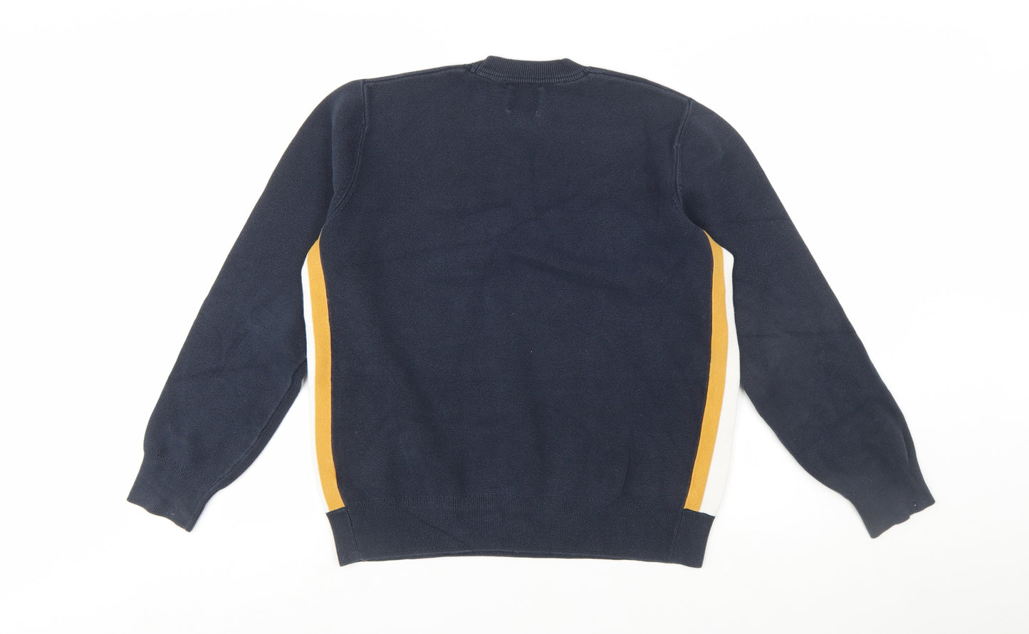 Kin Women's Blue Crew Neck Cotton Pullover Jumper Size M