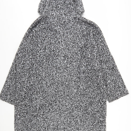Beloved Woman Grey Hooded Full Zip Cardigan L Soft Knit