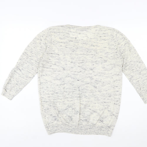 Warehouse Womens Beige Aztec Knit Pullover Jumper Size 12