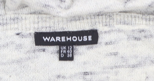 Warehouse Womens Beige Aztec Knit Pullover Jumper Size 12