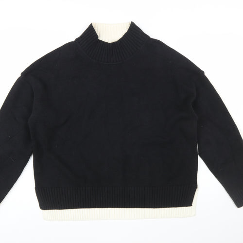 Marks and Spencer Womens Black Roll Neck Knit Jumper L