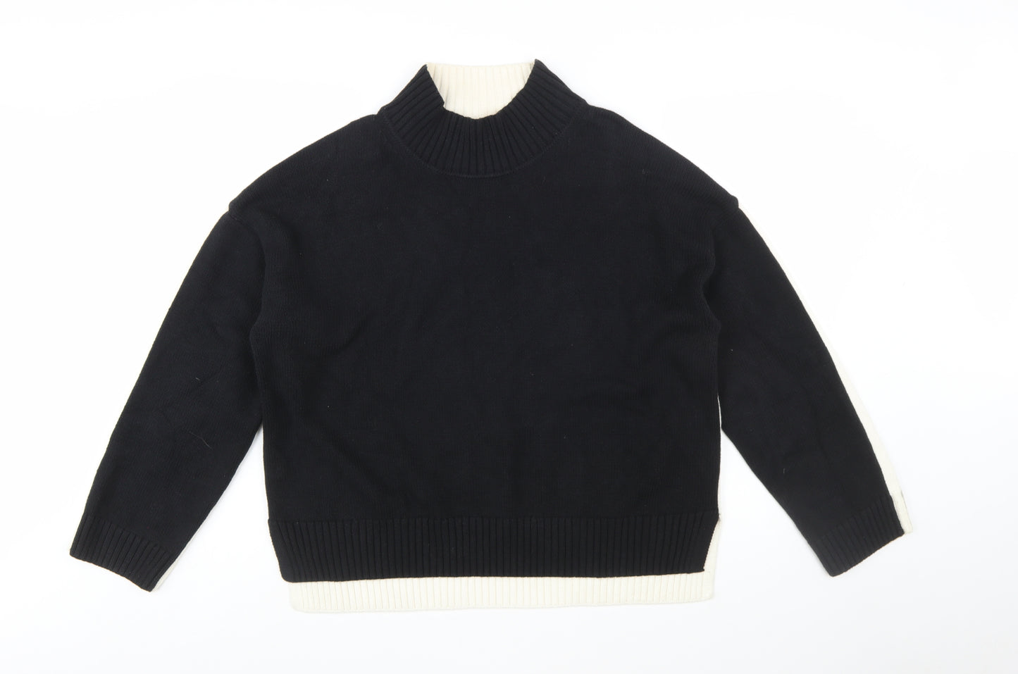 Marks and Spencer Womens Black Roll Neck Knit Jumper L