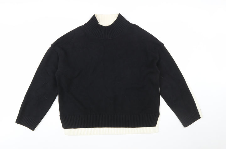 Marks and Spencer Womens Black Roll Neck Knit Jumper L