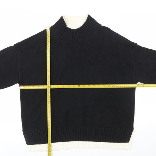Marks and Spencer Womens Black Roll Neck Knit Jumper L