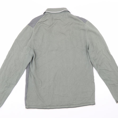 Marks and Spencer Autograph Men's Grey Collared Long Sleeve Pullover Jumper M