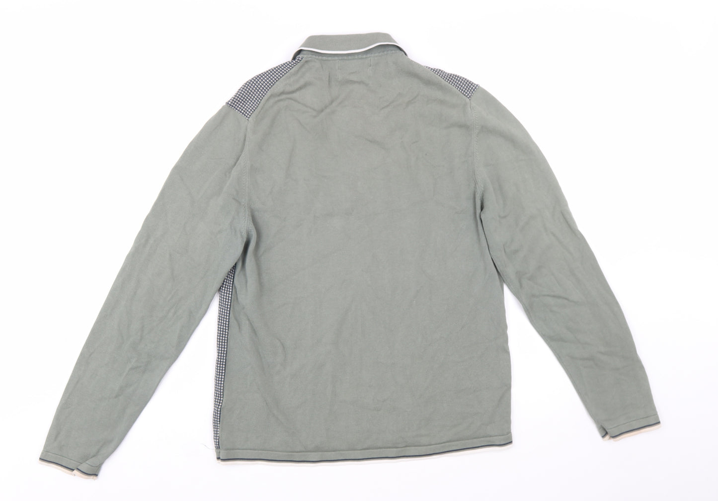 Marks and Spencer Autograph Men's Grey Collared Long Sleeve Pullover Jumper M