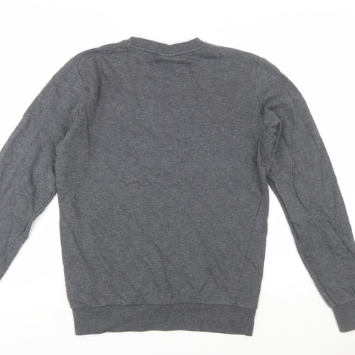 Ayacucho Men’s Grey Pullover Sweatshirt S Embroidered Logo