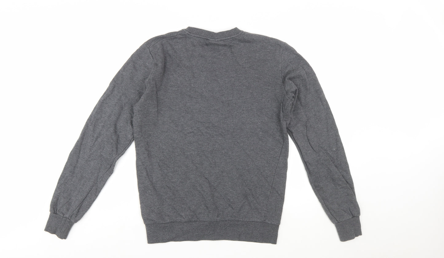 Ayacucho Men’s Grey Pullover Sweatshirt S Embroidered Logo