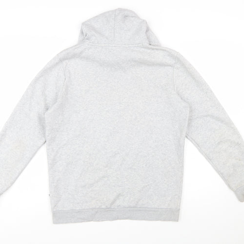 Puma Men's Grey Pullover Hoodie Small Graphic Logo Sweatshirt
