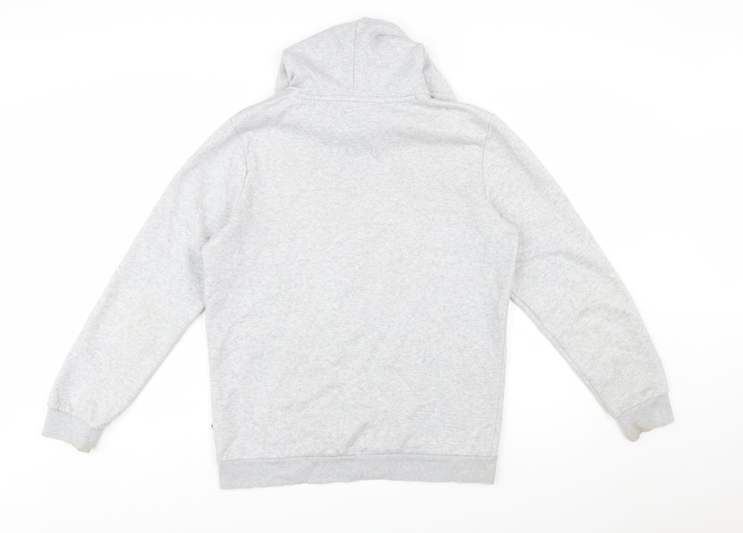 Puma Men's Grey Pullover Hoodie Small Graphic Logo Sweatshirt
