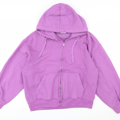 H&M Women’s Purple Cotton Full Zip Hoodie Size S