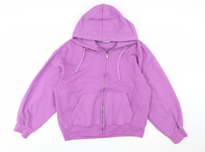 H&M Women’s Purple Cotton Full Zip Hoodie Size S