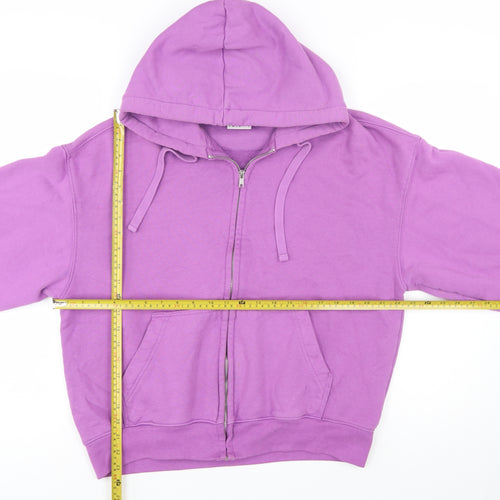 H&M Women’s Purple Cotton Full Zip Hoodie Size S