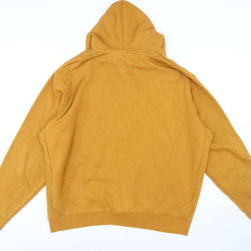 Next Men's Brown 2XL Pullover Hoodie with Logo and Kangaroo Pocket