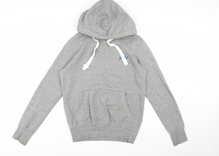 Superdry Men's Grey Pullover Hoodie S Regular Fit Fleece Lined