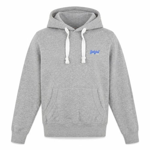 Superdry Men's Grey Pullover Hoodie S Regular Fit Fleece Lined