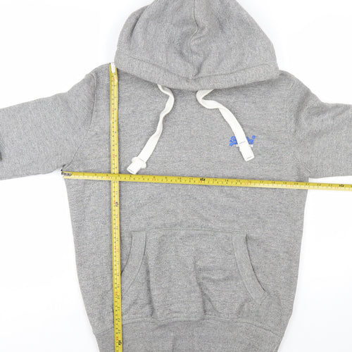 Superdry Men's Grey Pullover Hoodie S Regular Fit Fleece Lined