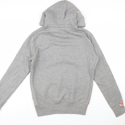 Superdry Men's Grey Pullover Hoodie S Regular Fit Fleece Lined