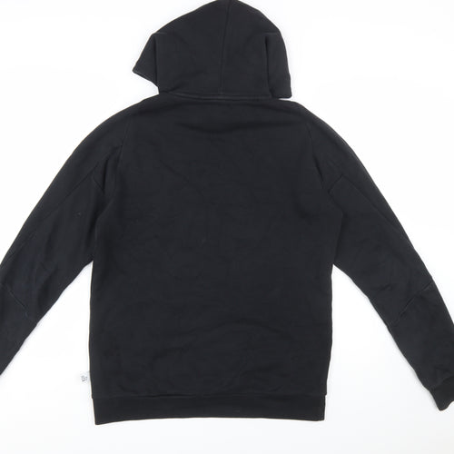 Adidas Men's Black Pullover Hoodie Small Logo Sports Fleece