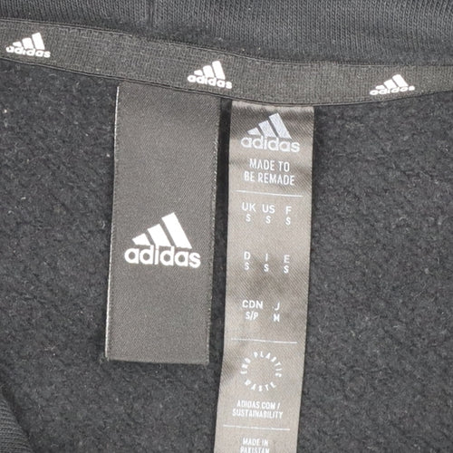 Adidas Men's Black Pullover Hoodie Small Logo Sports Fleece