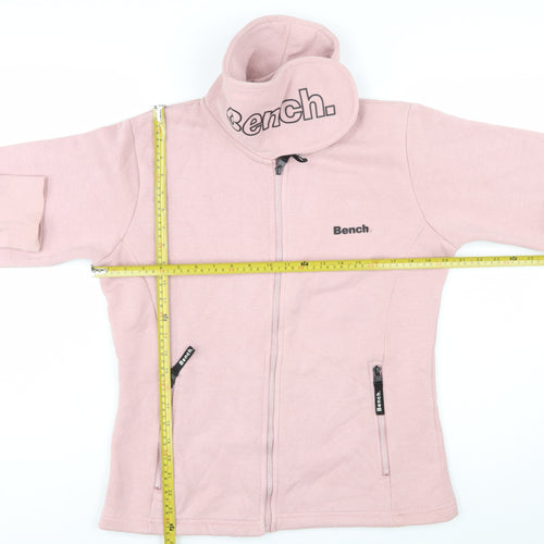 Bench Women's Pink Full Zip Hoodie Jacket Size 14 L