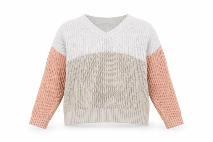 Hollister Womens Multicoloured V-Neck Knit Jumper Size S
