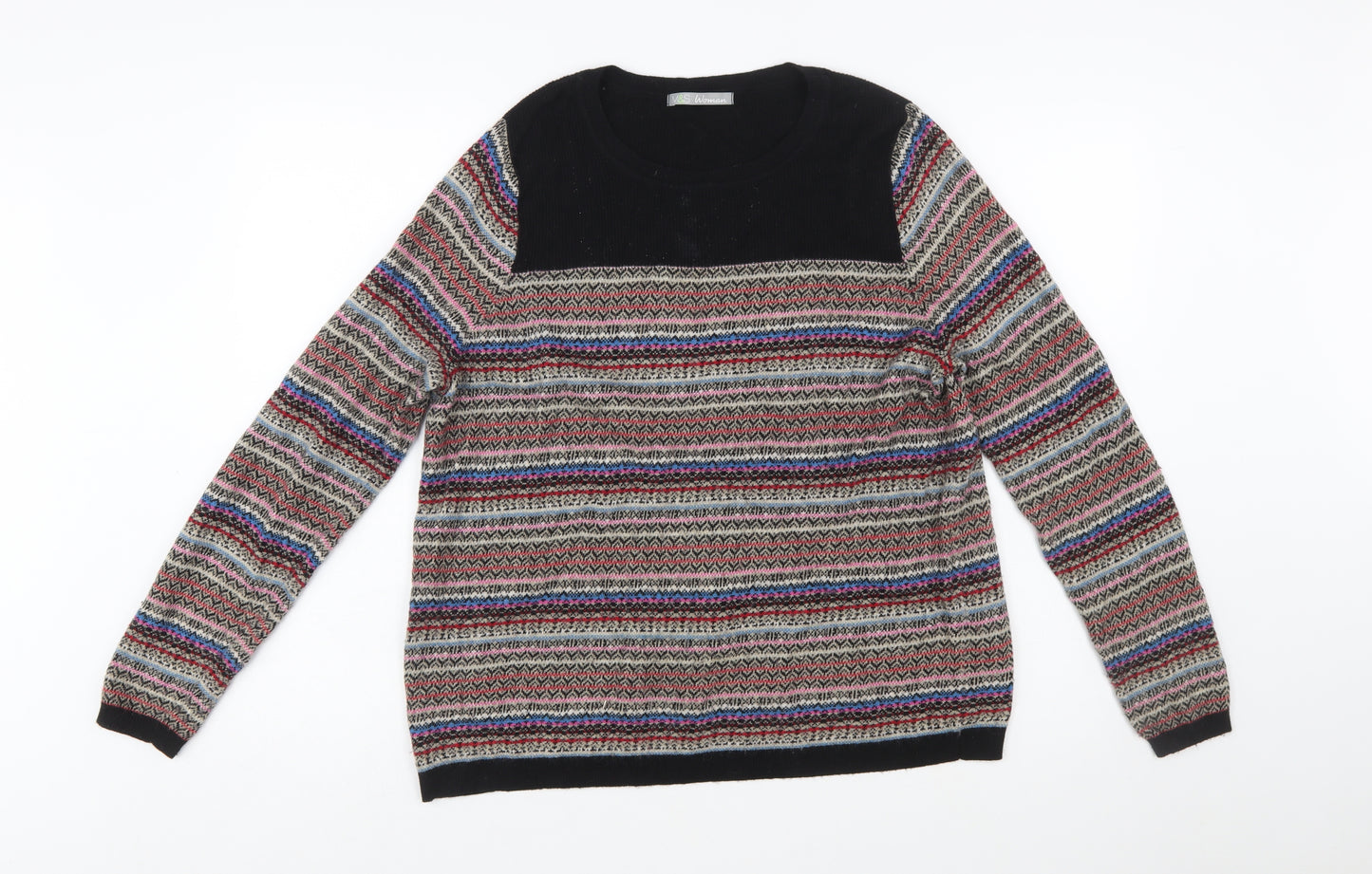 Marks and Spencer Women’s Multicoloured Fair Isle Knit Jumper UK 18